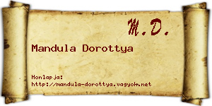 Mandula Dorottya névjegykártya